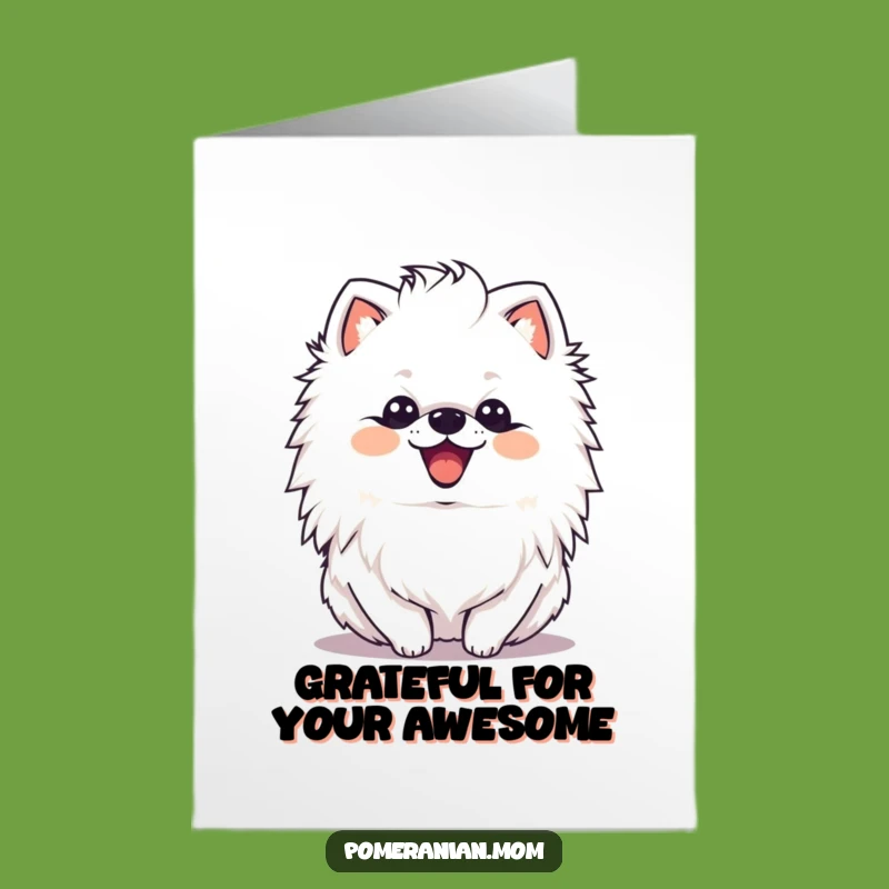 Free Printable Thank You Card Happy Pomeranian Mane Shake Funny Downloadable Gift