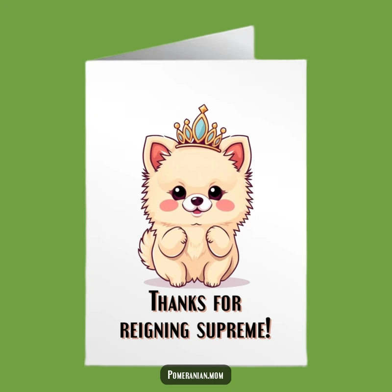Free Printable Thank You Card: Diva Pomeranian, Funny Dog Downloadable Gift