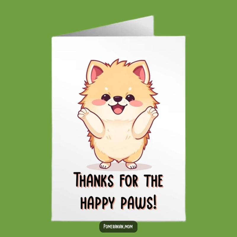 Free Printable Thank You Card: Dancing Pom's Joy - Funny Dog Gratitude