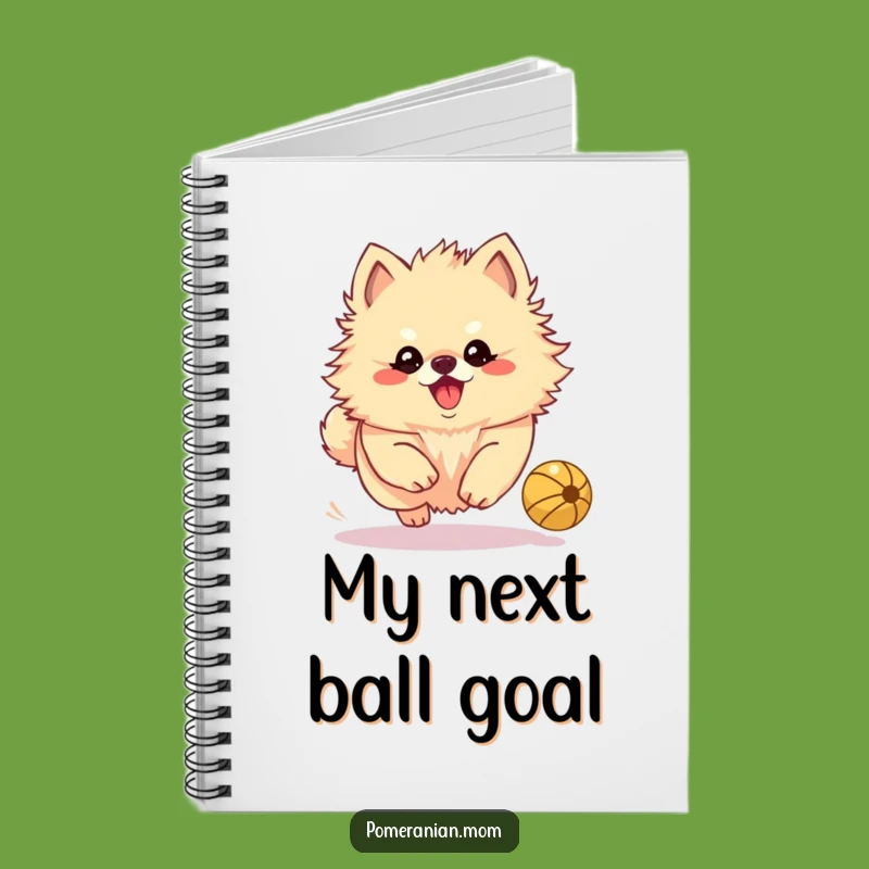 Funny Kawaii Pomeranian Chase Notebook - Gift for Energetic Minds