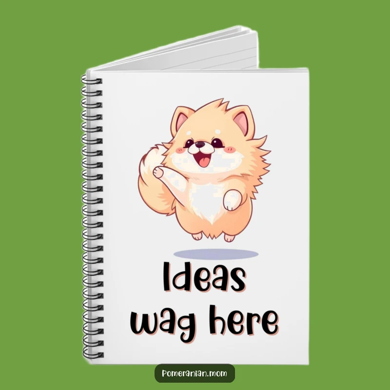Funny Kawaii Pomeranian Idea Notebook - Gift for Writers and Dog Fans