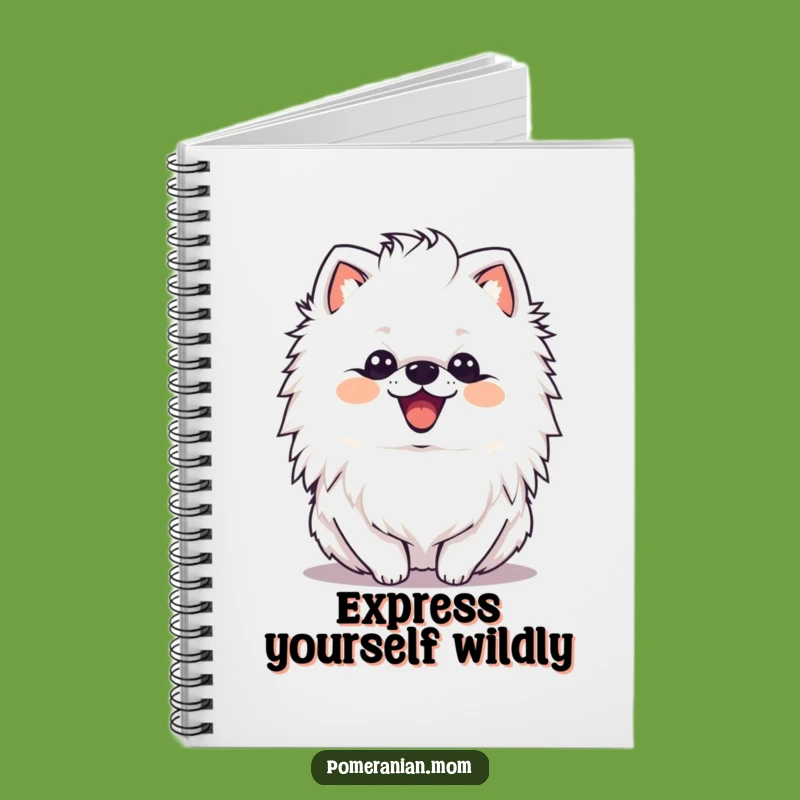 Funny Kawaii Pomeranian Mane Shake Notebook - Expressive Journal Gift