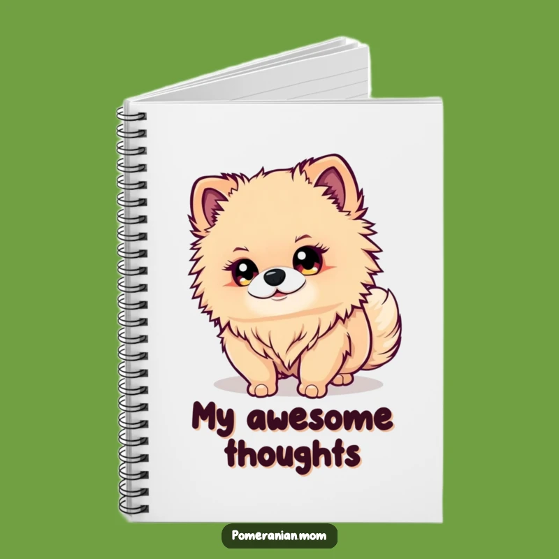 Funny Kawaii Pomeranian Notebook: Cute Dog Watching Tail for Amused Notes Gift