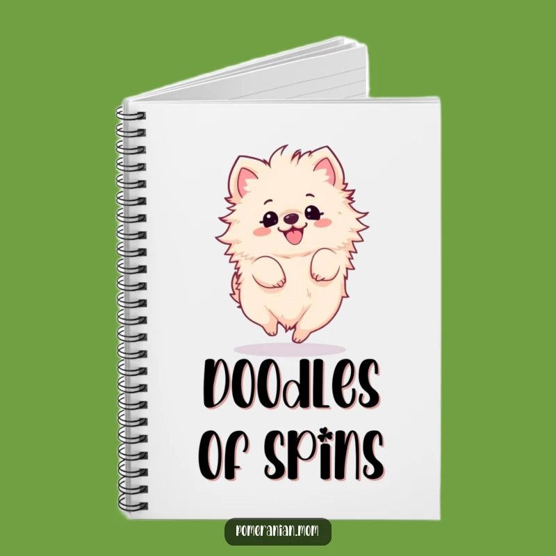 Funny Kawaii Pomeranian Spin Notebook: Journal Your Fun with this Hilarious Stationery