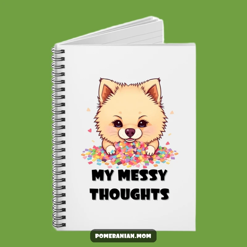 Funny Pomeranian Confetti Notebook: Jot Down Ideas with Hilarious Doggy Flair