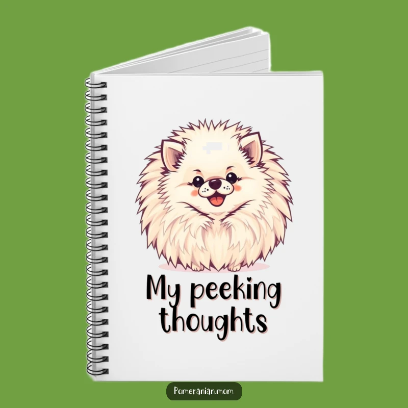 Funny Pomeranian Notebook: Pompom Peek-a-boo Journal Gift