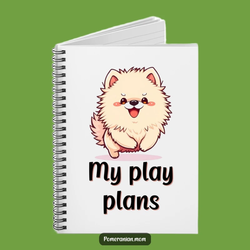 Funny Kawaii Pomeranian Bounce Notebook - Jot Down Playful Ideas