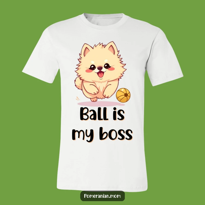Funny Kawaii Pomeranian Chase T-Shirt - Energetic Gift for Dog Lovers