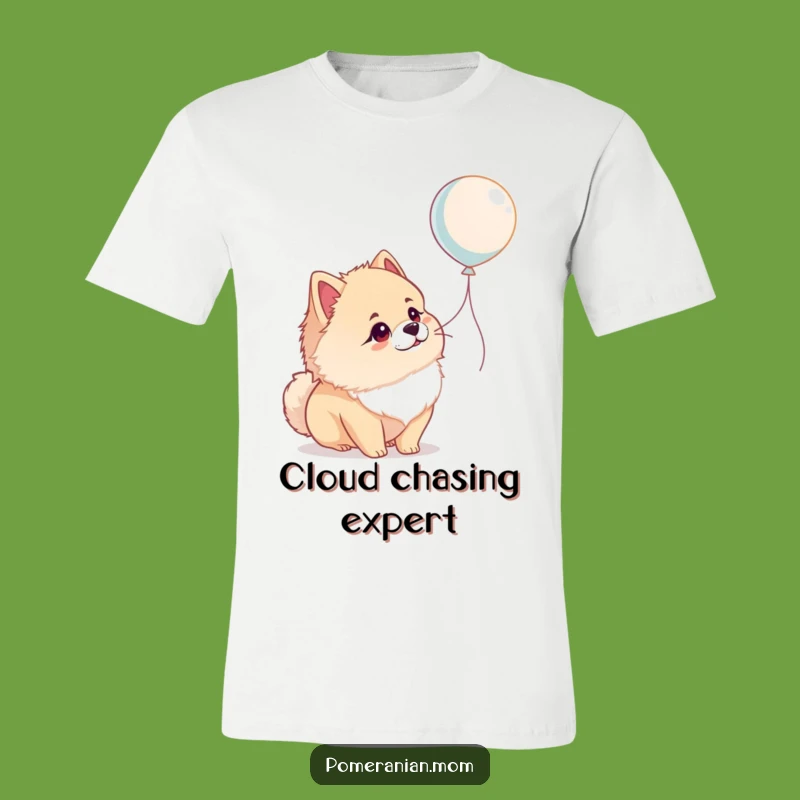 Funny Pomeranian Balloon Tee: Wonderstruck Pup, Adorable & Hilarious Dog Shirt