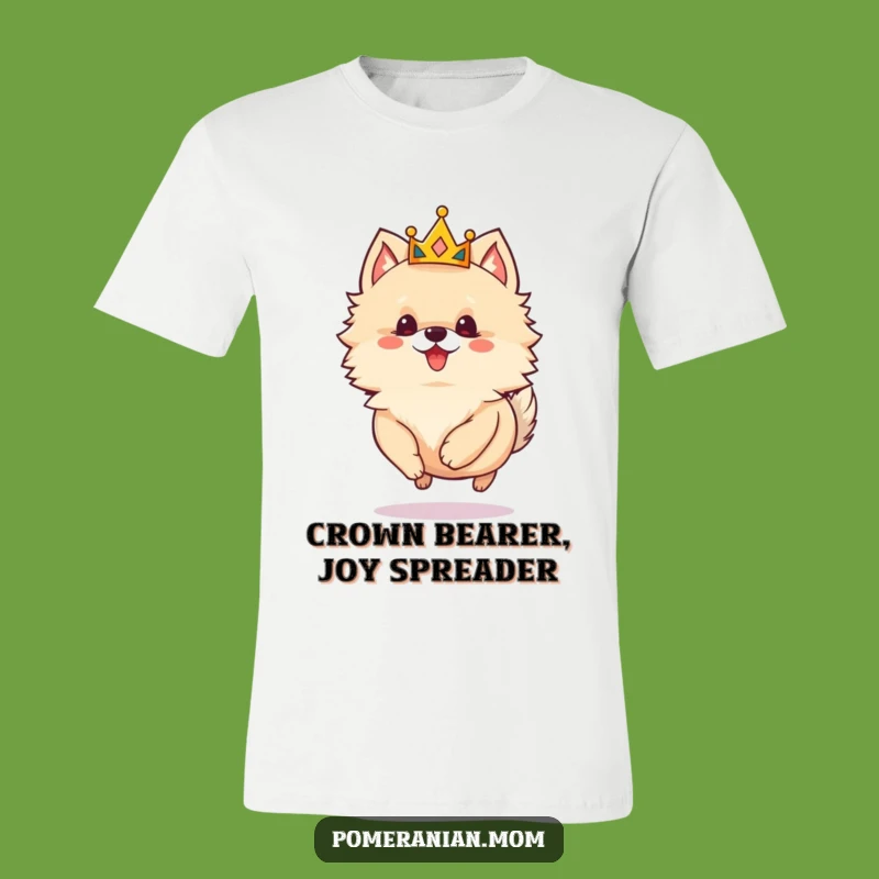 Funny Crowned Pomeranian T-Shirt: Skip with Joy in Hilarious Style