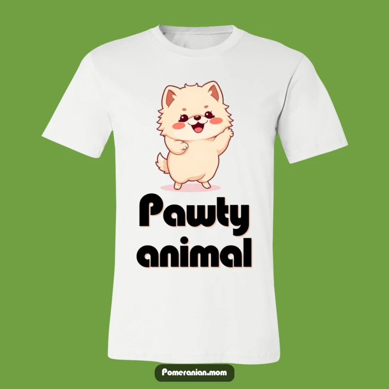Funny Kawaii Pomeranian Dance T-Shirt - Energetic Gift for Pet Lovers