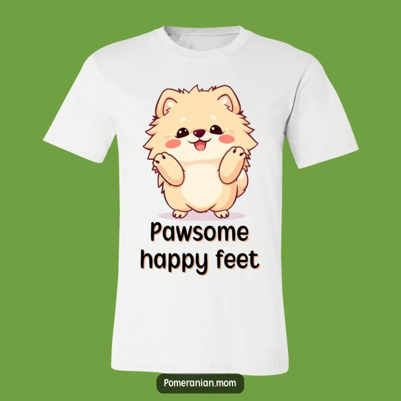Funny Kawaii Pomeranian Happy Dance T-Shirt, Express Your Joyful Moves