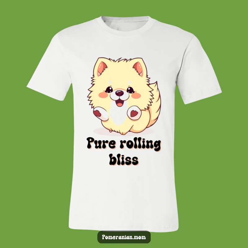 Funny Kawaii Pomeranian Roll T-Shirt: Cute & Hilarious Apparel for Dog Fans