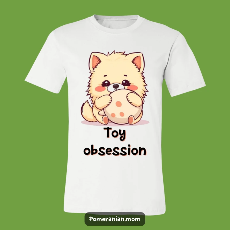 Funny Kawaii Pomeranian T-Shirt: Cute Dog Hugging Toy for Ultimate Comfort Gift