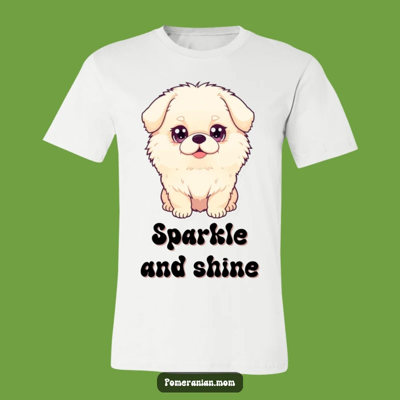 Funny Fluffy Dog T-Shirt: Big Sparkling Eyes, Cute Pet Funny Gift