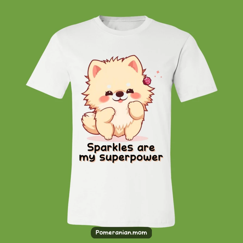 Funny Sparkly Toss Kawaii Pomeranian Tee: Chic Pet Accessory Lover Gift