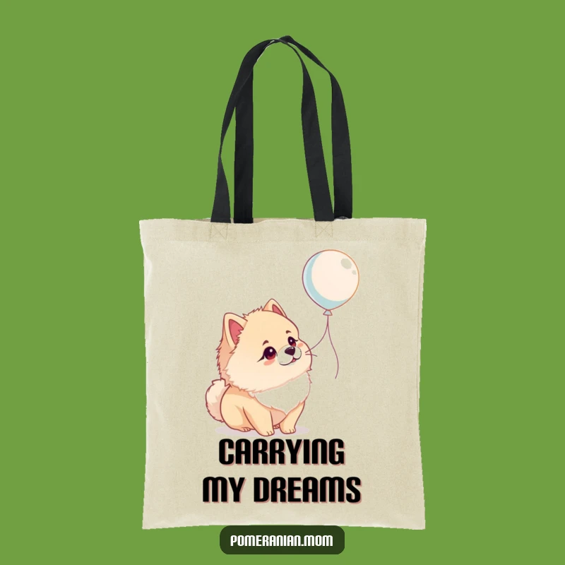 Funny Pomeranian Balloon Tote Bag: Wonder Pup Accessory, Adorable & Hilarious