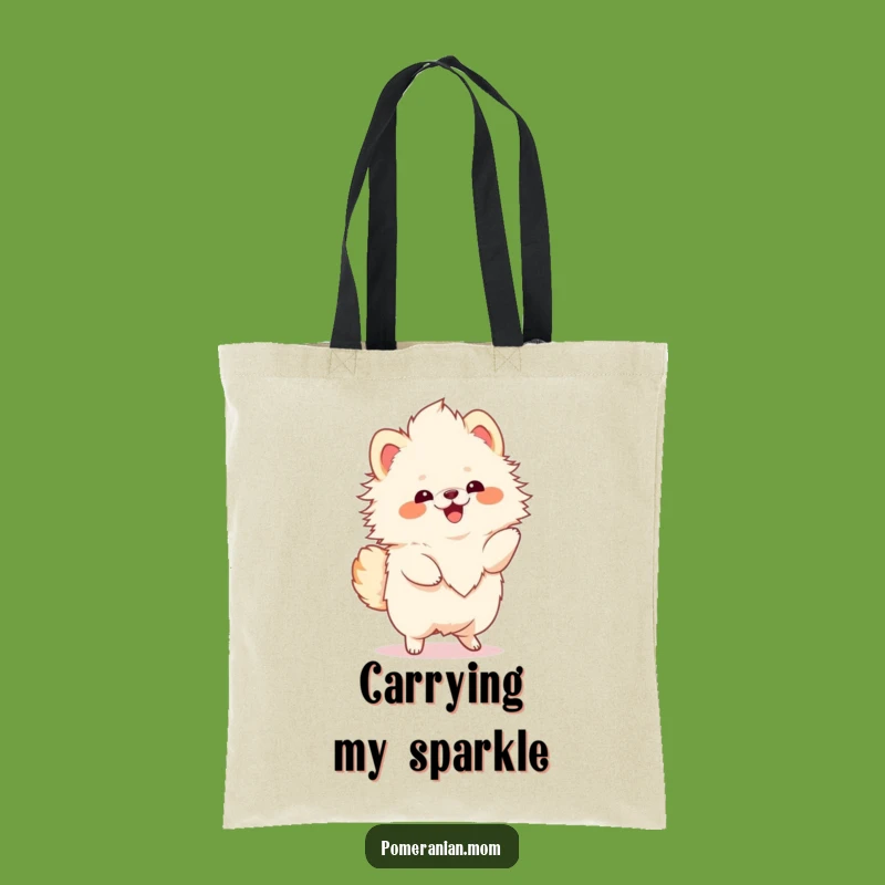 Funny Kawaii Pomeranian Tote Bag: Stylish Dog Bag, Perfect Humorous Gift for Shoppers