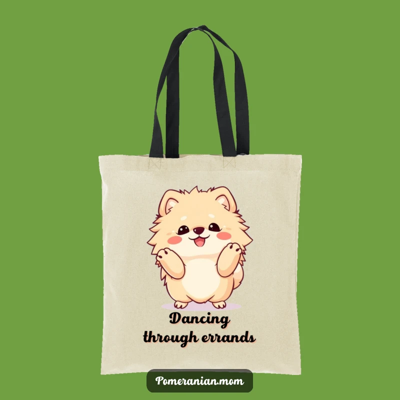 Funny Kawaii Pomeranian Happy Dance Tote Bag, Carry Your Fun Anywhere
