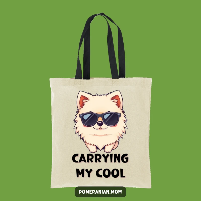 Funny Cool Pomeranian Sunglasses Tote Bag: Kawaii Style Accessory