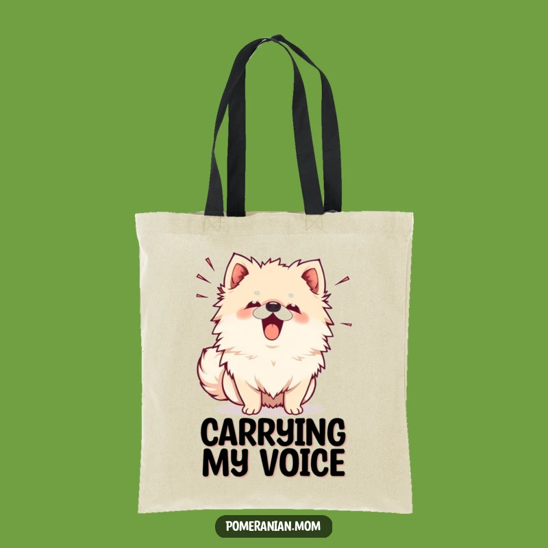 Funny Kawaii Pomeranian Bark Tote Bag - Carry Your Loudest Greetings