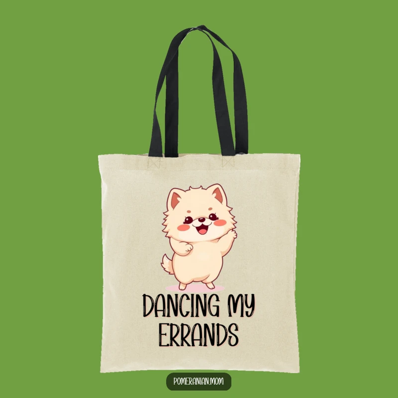 Funny Kawaii Pomeranian Dance Tote Bag - Stylish Gift for Dog Fans