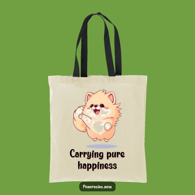 Funny Kawaii Pomeranian Joyful Tote Bag - Practical Gift for Dog Lovers