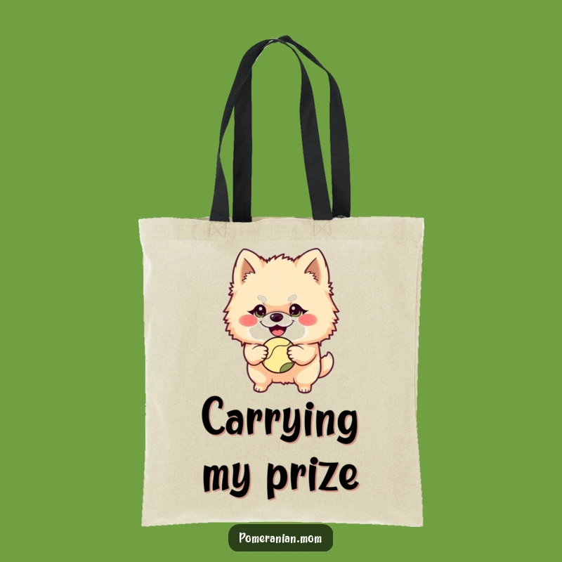 Funny Mischievous Pomeranian Ball Tote Bag - Playful & Practical Carryall