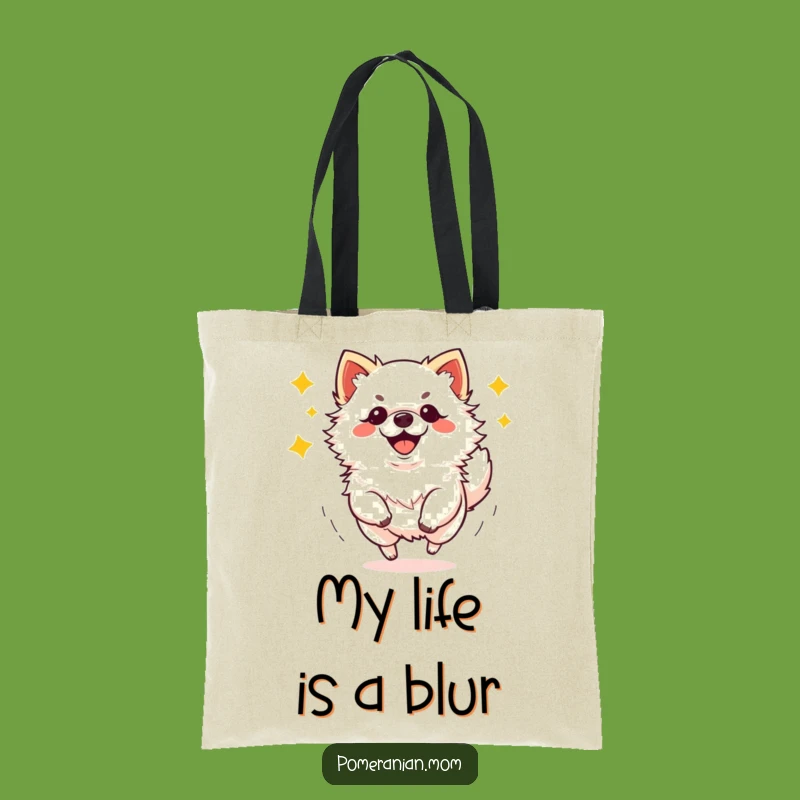 Funny Pomeranian Zoomies Tote Bag: Carry Your Pup's Energy